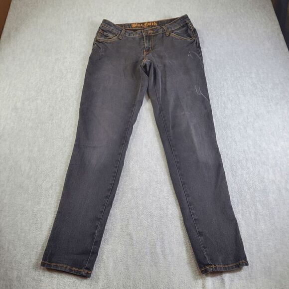 Blue Faith Jeans Womens 6 Black Skinny Straight Leg Denim - Picture 1 of 9